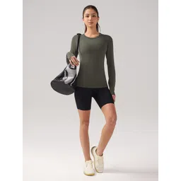 JC Collection Round Neck Long Sleeves Fitted Top-picture-23