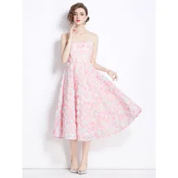 JC Collection Women Floral Printed Shoulder Straps Fit & Flare Dress-picture-10