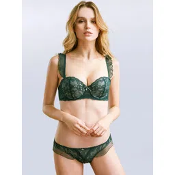 JC Collection Women Green Solid Lingerie Set-picture-19