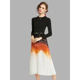 JC Collection Women Multicoloured A-Line Midi Dress-picture-19