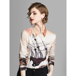 JC Collection Women Multicoloured Nautical Print Casual Shirt-picture-25