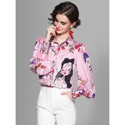 JC Collection Women Pink Floral Printed Casual Shirt-picture-35