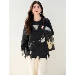 JC Collection Women Pullover with Fuzzy Detail-picture-37