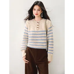 JC Collection Women Striped Pullover-picture-20