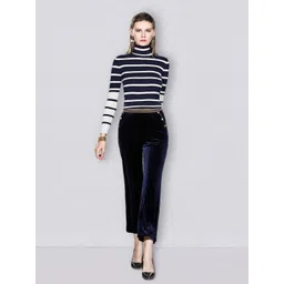 JC Collection Women Striped Top with Trousers-picture-32