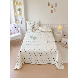 JC HOME 3-Pcs Black & White Striped Double Queen Bed & Pillow Covers 2 m x 2.25 m-image-4