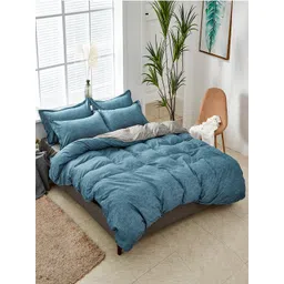 JC HOME Blue & Grey Printed Single Bedding Set-picture-21