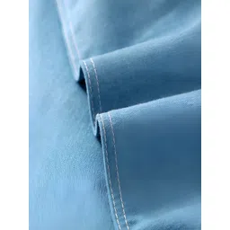 JC HOME Blue & Pink Floral Cotton 230 TC King Bedsheet with 2 Pillow Covers image 2