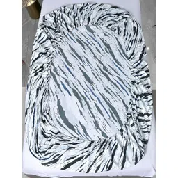 JC HOME Blue & White 140 TC Queen Bedsheet Set 1.50 m x 2 m image 5