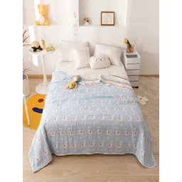 JC HOME Blue & White Cartoon Characters AC Room 400 GSM Double Bed Quilt-picture-25