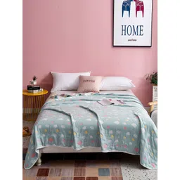 JC HOME Blue & White Summer 350 GSM Single Bed Blanket-picture-29