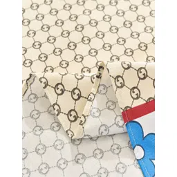 JC HOME Cream-Coloured & Blue Single Bedsheet with 1 Pillow Covers image 5