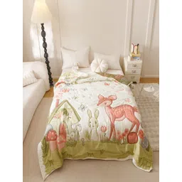 JC HOME Green & Brown Cartoon Characters AC Room 500 GSM Double Bed Quilt-picture-15