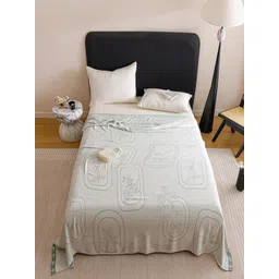 JC HOME Green & White Floral AC Room Double Bed Quilt-picture-41