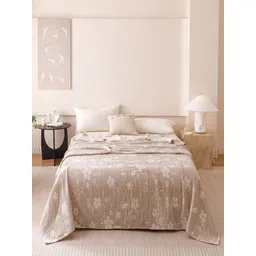 JC HOME Khaki AC Room 233 GSM Single Bed Quilt-picture-36