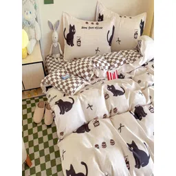 JC HOME Multicoloured Polycotton Double Queen Regular Bedding Set-picture-20