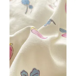 JC HOME Pink & White Printed Double Queen Regular Bedding Set image 5