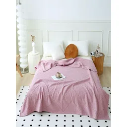 JC HOME Pink Geometric AC Room 300 GSM Double Bed Quilt-picture-21