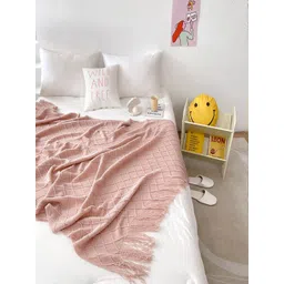 JC HOME Pink Geometric AC Room 300 GSM Single Bed Blanket-picture-32