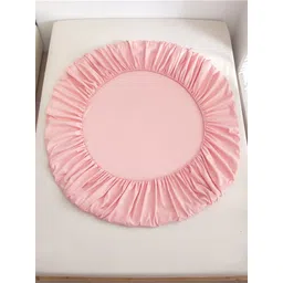 JC HOME Pink Solid 128 TC King Polycotton Bedsheet with 2 Pillow Covers image 2