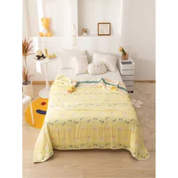 JC HOME Yellow & White Floral AC Room 400 GSM Double Bed Quilt-picture-21