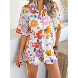 JC Mode Printed Shirt-Collar Shirt With Shorts Co-Ords-picture-19