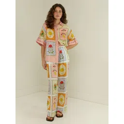 JC Mode Printed Shirt Collar Shirt With Trousers Co-Ords-picture-20