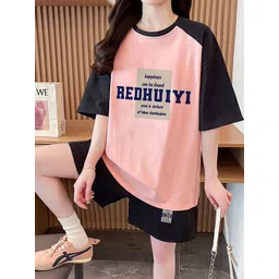 JC Mode Round Neck T-Shirt With Shorts Co-Ords Set-picture-12