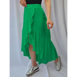 JC Mode Ruffled Wrap Midi Skirt-picture-25