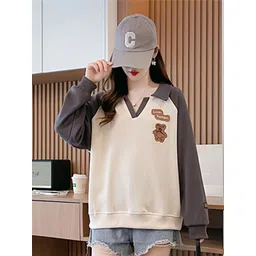 JC Mode Self Design Shirt Collar Pullover Sweatshirt-picture-40
