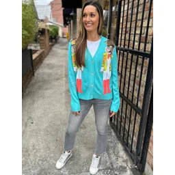 JC Mode Women Printed Cardigan with Embellished Detail-picture-12