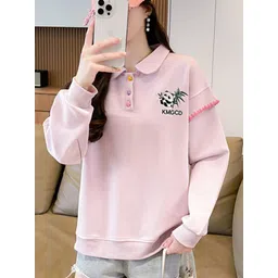 JC Mode Women Shirt Collar Pullover Sweatshirt-picture-11