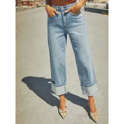 JC Mode Women Straight Fit High-Rise Light Fade Jeans image 1