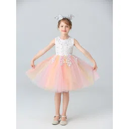 JC SPARKLE Girls Lace Detail Fit & Flare Dress-picture-52