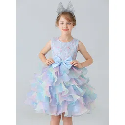 JC SPARKLE Girls Ombre Fit & Flare Layered Dress-picture-44