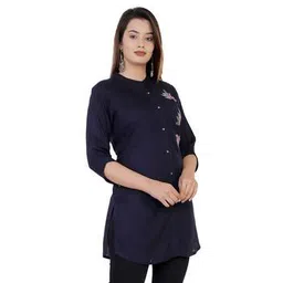 jc4u Round Neck Embellished Tunic Top-picture-23