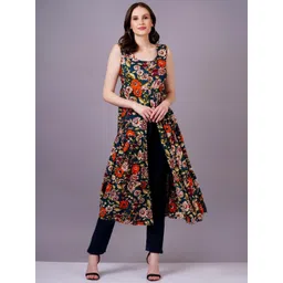 JC4U Women Floral Printed A-Line Longline Top-picture-13