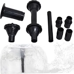 Jcasbdn 1 Set Fountain Nozzle Black Plastic Fountain Head Set with Different Nozzle Extention Adapter for Garden Pond Amusement Park-picture-25