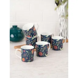 JCPL Navy Ceramic Cup (0.18 L) - Set of 6-picture-38