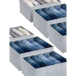 JD FRESH Grey 6 Pcs 7 Slot Drawer Organisers-image-31