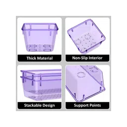 JD FRESH Purple 6 Pieces Regular Makeup Organisers-image-41