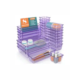 JD FRESH Purple 8 Pieces Makeup Organisers-image-46