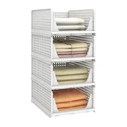 JD FRESH White 4-Tier Stackable Cupboards Organisers-image-21