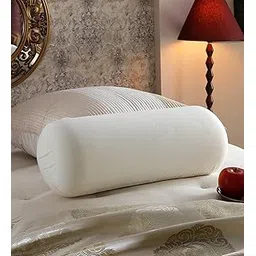 JDX Microfibre Round Bolster Bed/Sofa/Diwan Pillow | Light, Soft & Fluffy for Neck & Back Support | Washable Breathable, Durable | White, Pack of 1 [15" x 34"]-picture-13