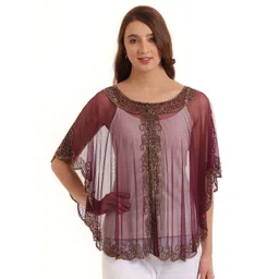 JEDCO Women Embroidered Shrug-picture-27