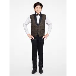 Jeetethnics Boys Black & Gold-Toned Shirt with Trousers-picture-30