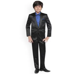 Jeetethnics Boys Black Solid Suits-picture-14