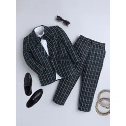 Jeetethnics Boys Checked 3-Pc Single Breasted Suit-picture-38