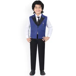 Jeetethnics Boys Navy Blue & Black Boys Suit-picture-47