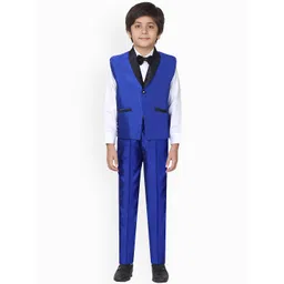 Jeetethnics Boys Navy Blue Solid Top with Trousers-picture-55